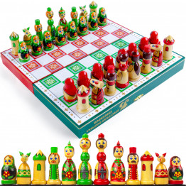 Souvenir Chess Set Matryoshka Dolls by Brest Souvenir Factory