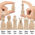 Unfinished Wood Chess Pieces Only Set of 32 pcs - Paint Your Own Chess Set - Blank Chess Sets for DIY