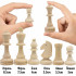 Unpainted Wooden Chess Pieces Set