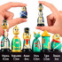 Battle Borodino 1812 Themed Chess Set - Handmade Souvenir Chess Pieces Russian Nesting Dolls