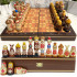 Hand-Painted Wooden Chess Set with Belarusians National Symbols