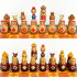Hand-Painted Wooden Chess Set with Belarusians National Symbols