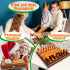 Hand-Painted Wooden Chess Set with Belarusians National Symbols
