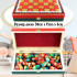 Souvenir Chess Set with Hand Painted Chamomiles - Wooden Chess Pieces as Matryoshka Dolls