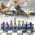 Civil War Chess Set - American Civil War Chess Pieces Nesting Dolls