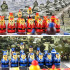 Cold War Souvenir Wooden Chess Set - Hand Carved Chess Pieces Matryoshka Dolls