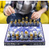Gzhel Themed Chess Set - Russian Gzhel Chess Pieces Russian Nesting Doll
