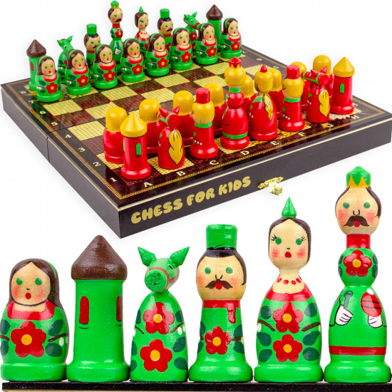 Children's Matryoshka Chess Set