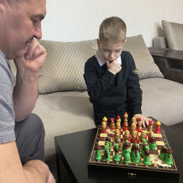 Nesting Dolls Chess Set for Kids - Wooden Chess Sets for Childrens