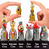 Kulikovo Battle Themed Chess Set - Handmade Chess Pieces Matryoshka Dolls Board Game