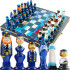Russian Navy Fleet Themed Chess Set - Wooden Chess Pieces Matryoshka Dolls