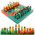 Russian Samovar Handmade Chess Set - Chess Pieces as Matryoshka Dolls