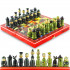 Wooden Chess Set – WWII Military Nesting Doll Pieces, Handmade
