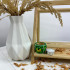 "Yanov" Wooden Candle Holder with Hand-Painted Ogovo Slavic Floral Art