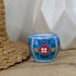 Hand-Painted Wooden Tealight Holder "Kremno"  with Folk Floral Art