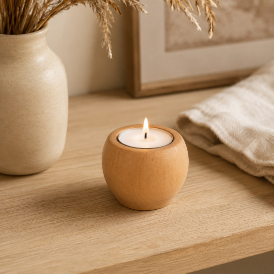 UTUL Wooden Tealight Candle Holder for Cozy Home Decor