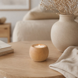 UTUL Wooden Tealight Candle Holder for Home Decor, 4 cm