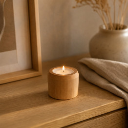 UTUL Wooden Tealight Candle Holder for Home Decor, 4 cm