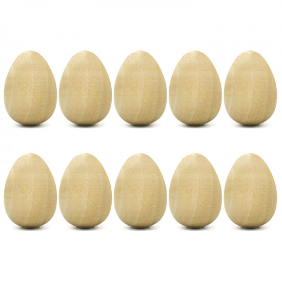 Wooden craft eggs