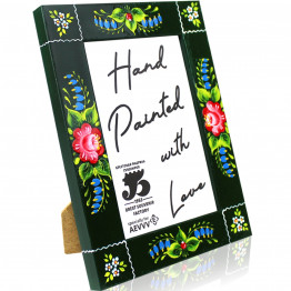Decorative 4x6 Picture Frame with Floral Design - Handmade Photo Frames for Tabletop & Wall Display, Vertical Format