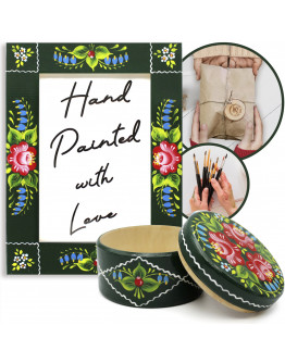 Ogovo Set – Hand-Painted Picture Frame and Jewelry Box in Traditional Belarusian Folk Art Style