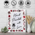 White photo frame hand-painted flowers