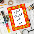 Wooden Photo Frame Khokhloma Hand-Painted