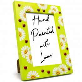 Yellow 4x6 Picture Frame Vertical with Chamomile Flowers Summer Wall Decor - Kids Picture Frames