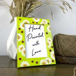 Yellow 4x6 Picture Frame Vertical with Chamomile Flowers Summer Wall Decor - Kids Picture Frames