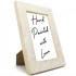 White photo frame hand-painted flowers
