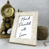 White photo frame hand-painted flowers