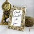 Wooden Photo Frame with Hand-Painted Cats