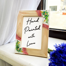 Photo frame with Belorussian national ornament