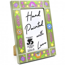 Ogovo Wooden Photo Frame — Hand-Painted Polesskaya Skrynka Collection
