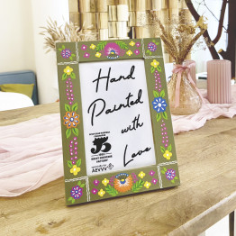 Ogovo Wooden Photo Frame — Hand-Painted Polesskaya Skrynka Collection
