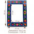 Hand-Painted Wooden Photo Frame 4x6 Folk Floral Design
