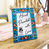 Hand-Painted Wooden Photo Frame "Kremno" with Blue Floral Design