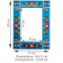 Hand-Painted Wooden Photo Frame "Kremno" with Blue Floral Design