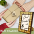 Handmade Wooden Photo Frame with Straw Inlay Design