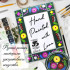 Hand-Painted Gift Set with Folk Floral Frame and Box
