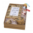 Wooden Holiday Gift Set with Hand-Painted Figurines & Cat Decor