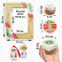 Hand-Painted Gift Set Slavic Design with Wooden Box, Frame, Santa Claus and Snow Maiden Figures 