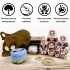 Belarusian Folk Art Gift Set with Handcrafted Wooden Souvenirs