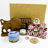Belarusian Folk Art Gift Set with Handcrafted Wooden Souvenirs