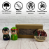 Wooden Gift Set With Hand-Painted Figurines and Brest Fortress Magnet