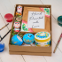 Hand-Painted Wooden Gift Set with Slavic Folk Art