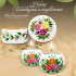 Hand-Painted Candleholder and Box Set, Natural Wood