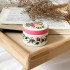 Hand-Painted Candleholder and Box Set, Natural Wood