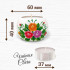 Hand-Painted Candleholder and Box Set, Natural Wood