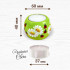 Hand-Painted Candleholder Set and Box, Natural Wood, Daisy and Ladybug Design